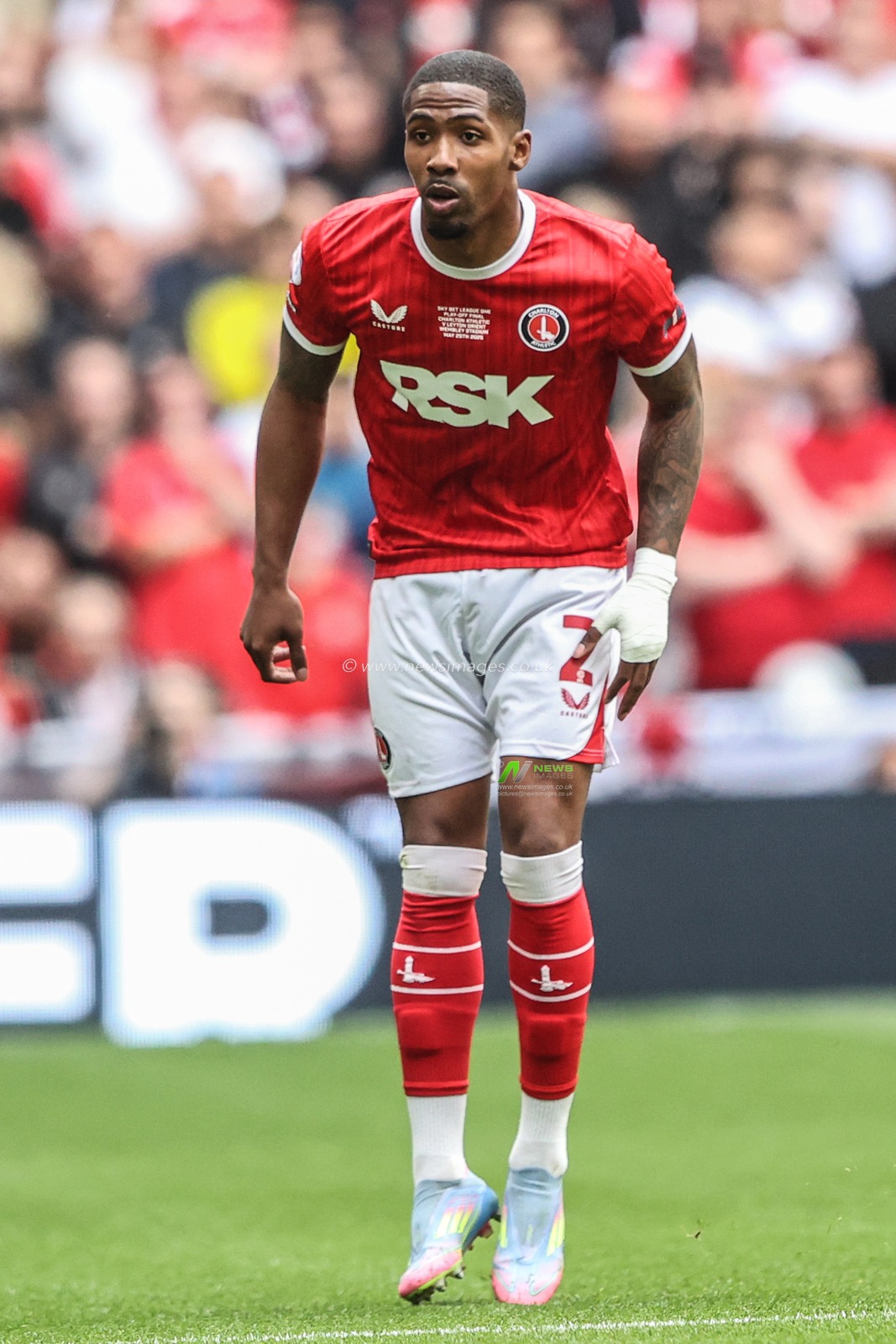 Kayne Ramsay of Charlton Athletic during the Sky Bet League 1 Playoff Final match Charlton Athletic vs Leyton Orient at Wembley Stadium, London, United Kingdom, 25th May 2025

(Photo by Alfie Cosgrove/News Images)