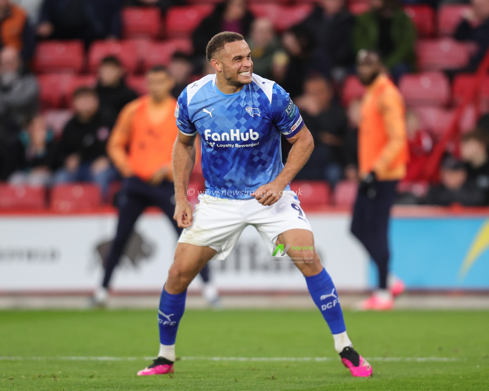 Carlton Morris of Derby County during the Sky Bet Championship match Sheffield United vs Derby County at Bramall Lane, Sheffield, United Kingdom, 1st November 2025

(Photo by Richard Bierton/News Images)

*** GER AUT SUI OUT ***