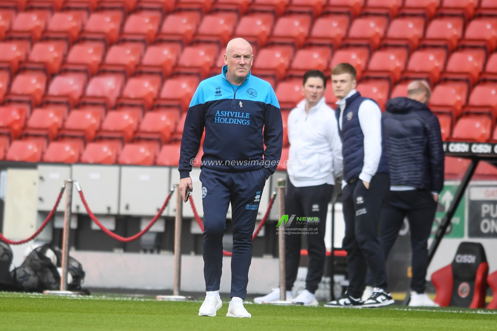 Mark Warburton manager of Queens Park Rangers arrives at Bramall Lane for the game against Sheffield United