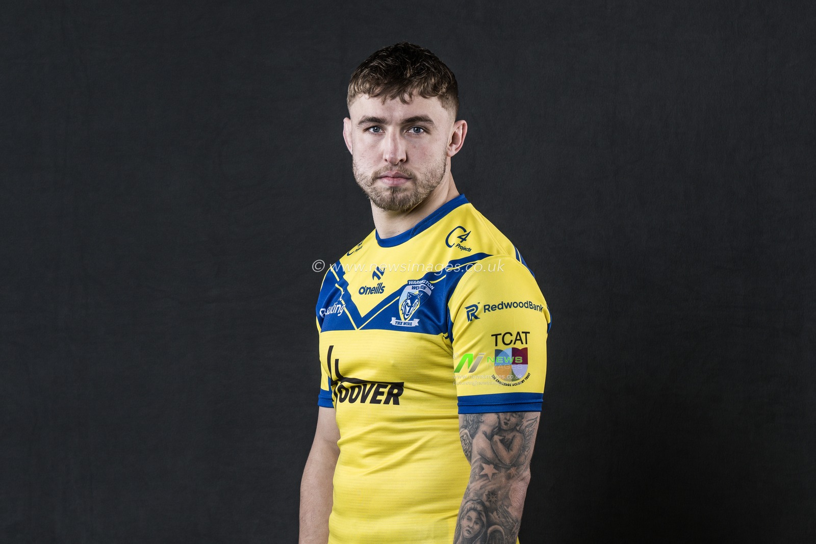 Sam Powell in the Home kit during the Warrington Wolves Team media day at Warrington wolves training centre, Warrington, United Kingdom, 16th January 2025

(Photo by Craig Thomas/News Images)