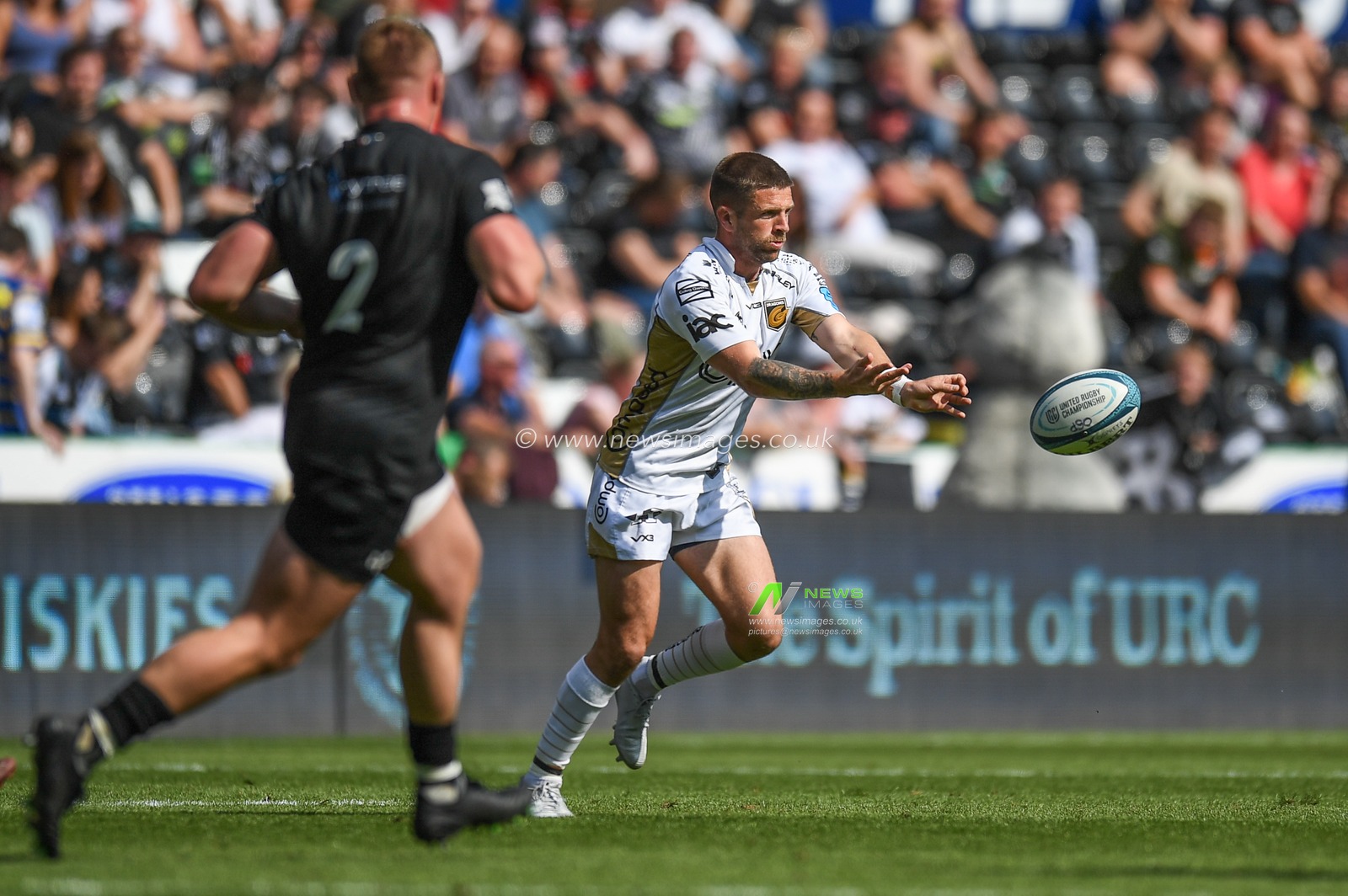 Lewis Jones of Dragons, in action during the game