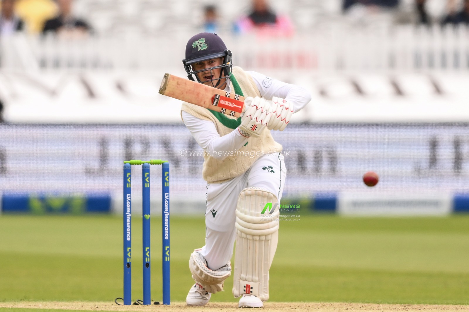 James McCollum of Ireland during the LV= Insurance day one Test match England vs Ireland at Lords, London, United Kingdom, 1st June 2023

(Photo by Craig Thomas/News Images)