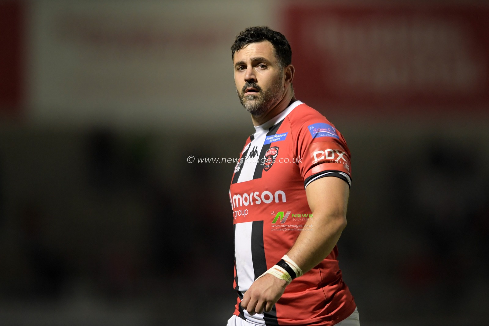 Rhys Williams (22) of Salford Red Devils in action during the game