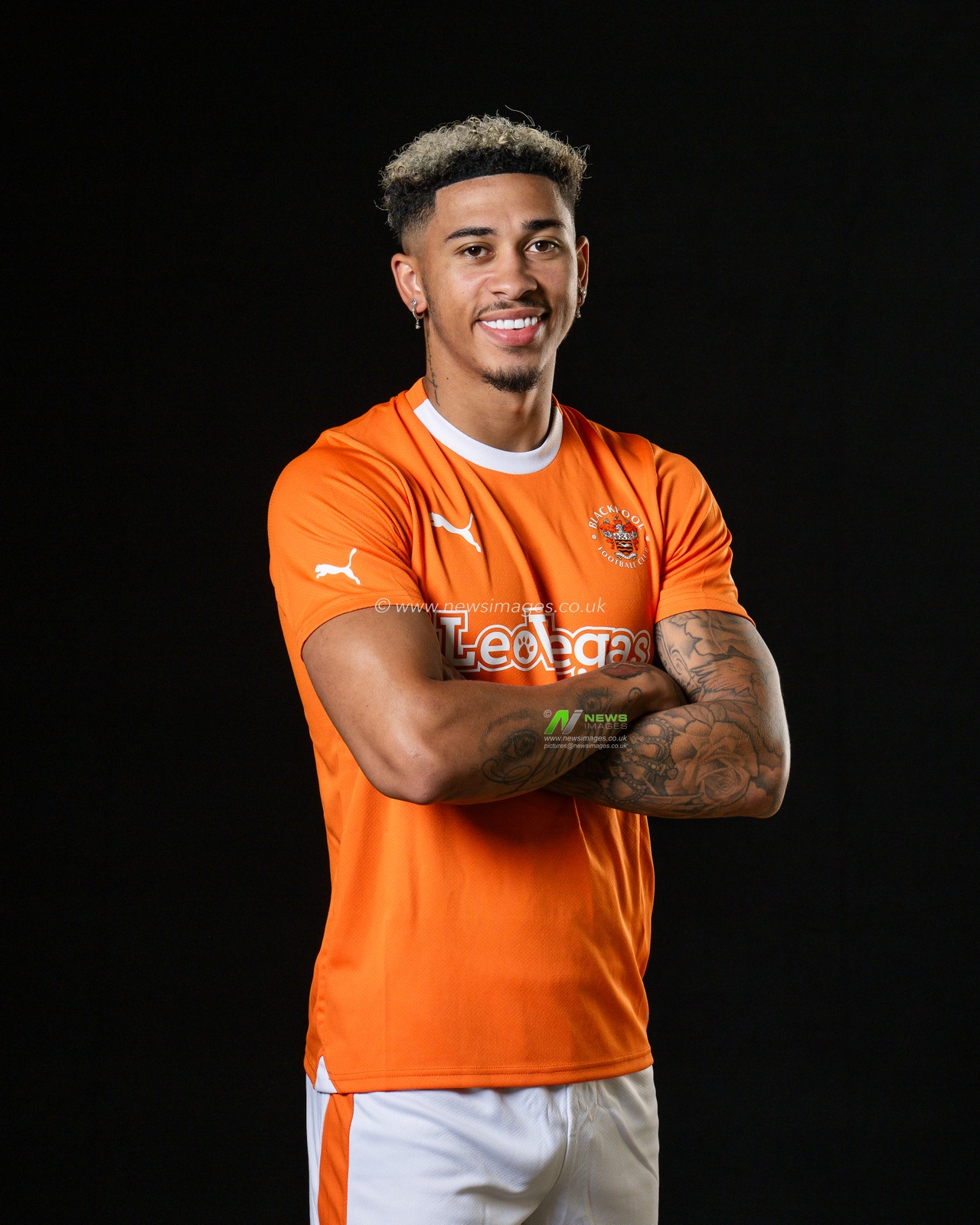 Blackpool Squad Headshots at Bloomfield Road, Blackpool, United Kingdom, 27th July 2023

(Photo by Craig Thomas/News Images)