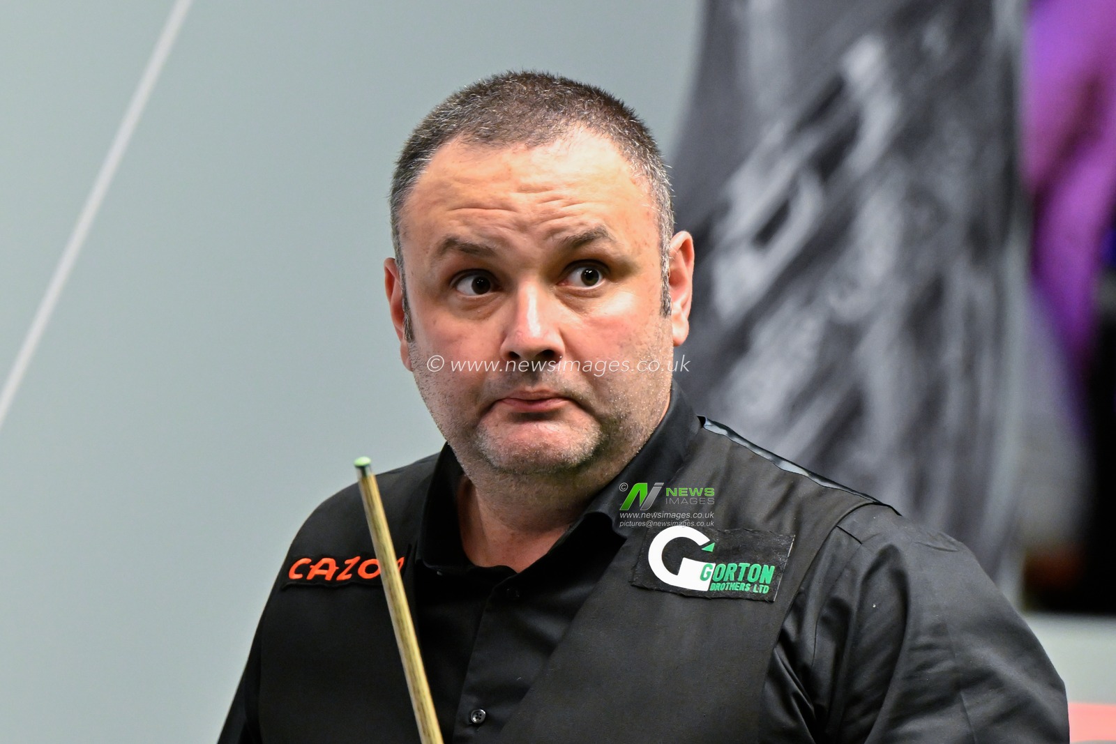 Stephen Maguire reacts, during the Cazoo World Championships 2024 at Crucible Theatre, Sheffield, United Kingdom, 30th April 2024

(Photo by Cody Froggatt/News Images)