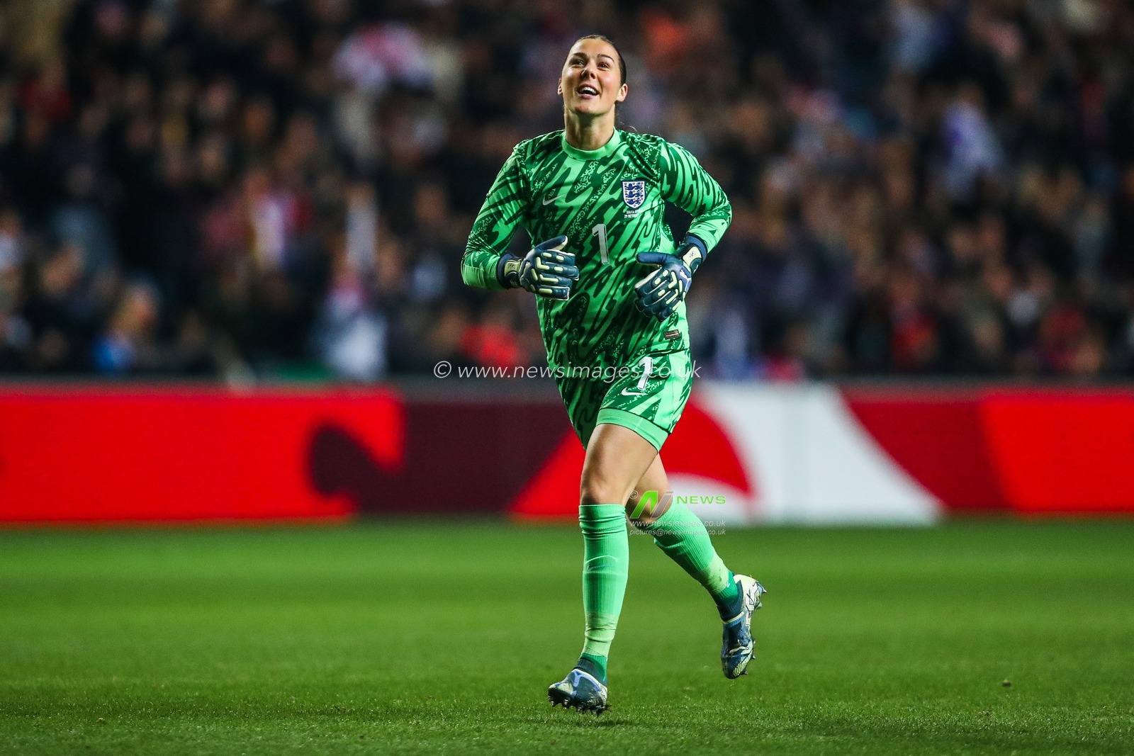 Mary Earps of England reacts during the Women's International Friendly match England Women vs South Africa Women at Coventry Building Society Arena, Coventry, United Kingdom, 29th October 2024

(Photo by Izzy Poles/News Images)