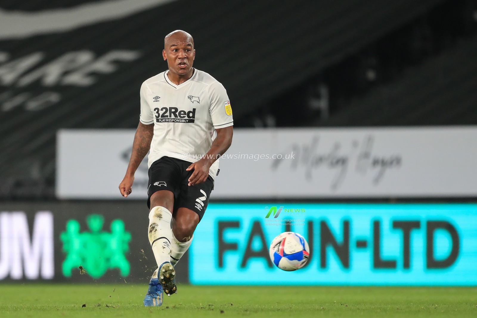 Andre Wisdom #2 of Derby County in action during the game