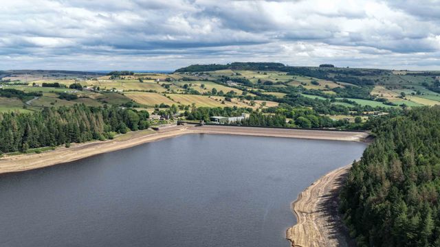 Water levels at Langsett Reservoir which is run by Yorkshire Water are at a all time low as the summer drought continues at Langsett Reservoir, Barnsley, United Kingdom, 18th July 2025

(Photo by Mark Cosgrove/News Images)