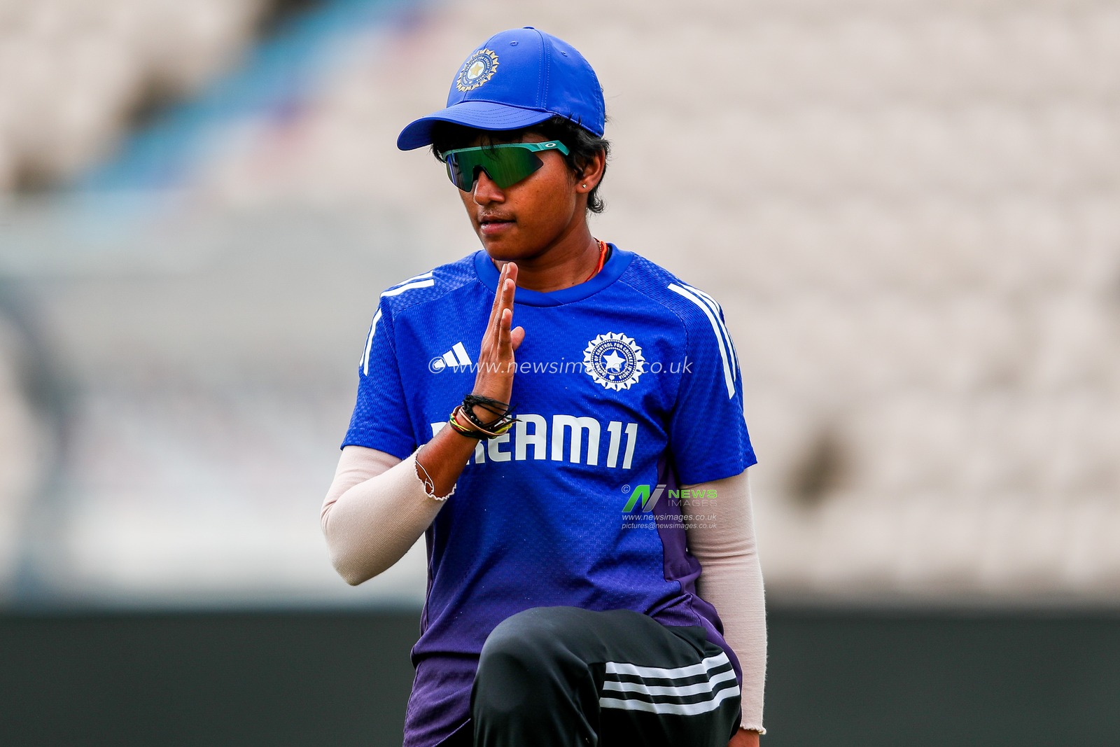Arundhati Reddy of India trains during the Metro Bank One Day International Series India Women nets day at The Utilita Bowl, Southampton, United Kingdom, 14th July 2025

(Photo by Izzy Poles/News Images)