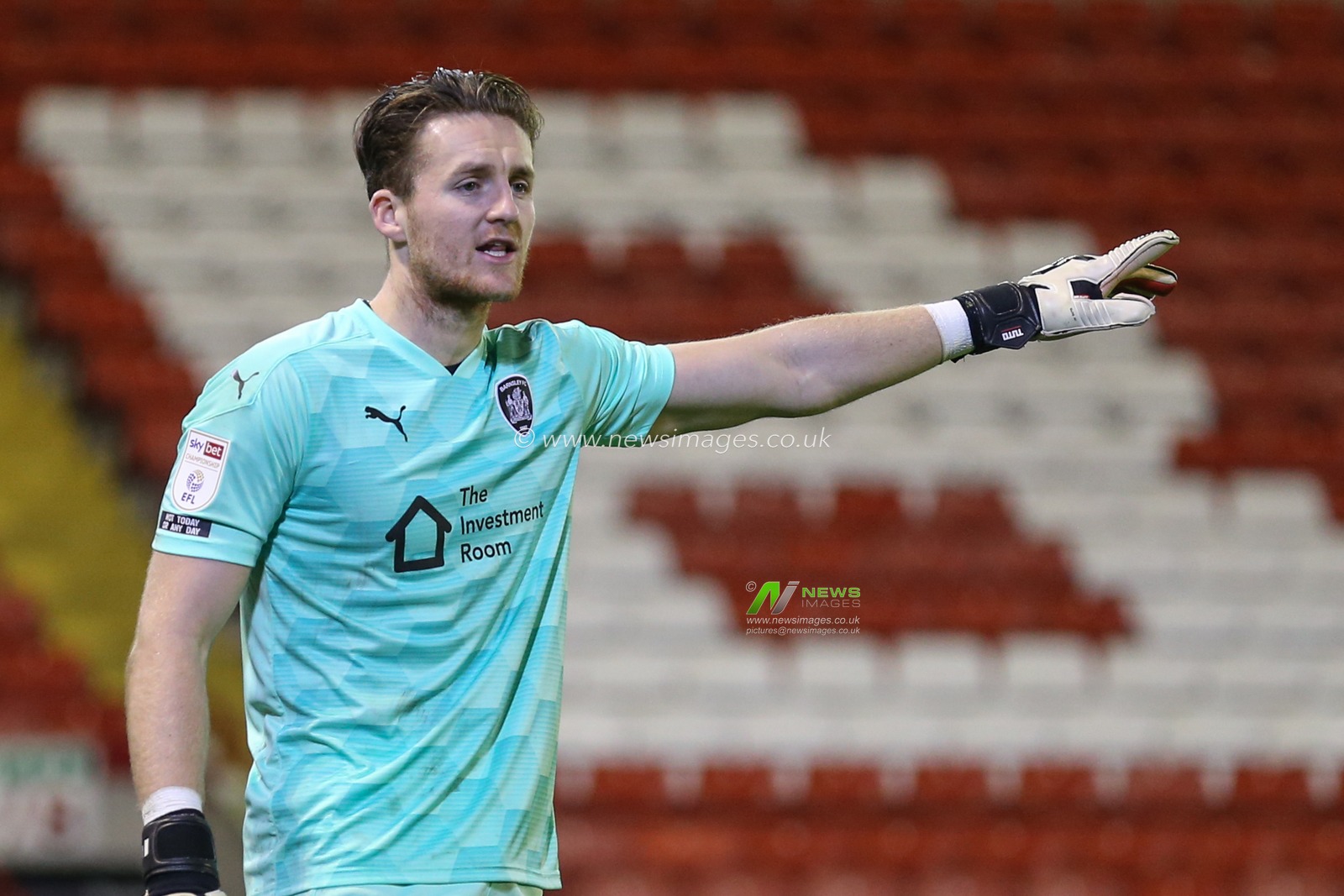 Jack Walton #1 of Barnsley during the game