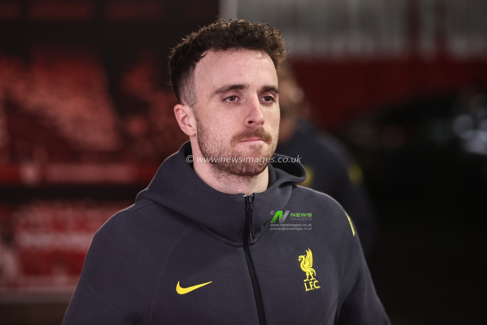 Diogo Jota of Liverpool arrives during the Premier League match Nottingham Forest vs Liverpool at City Ground, Nottingham, United Kingdom, 14th January 2025

(Photo by Alfie Cosgrove/News Images)