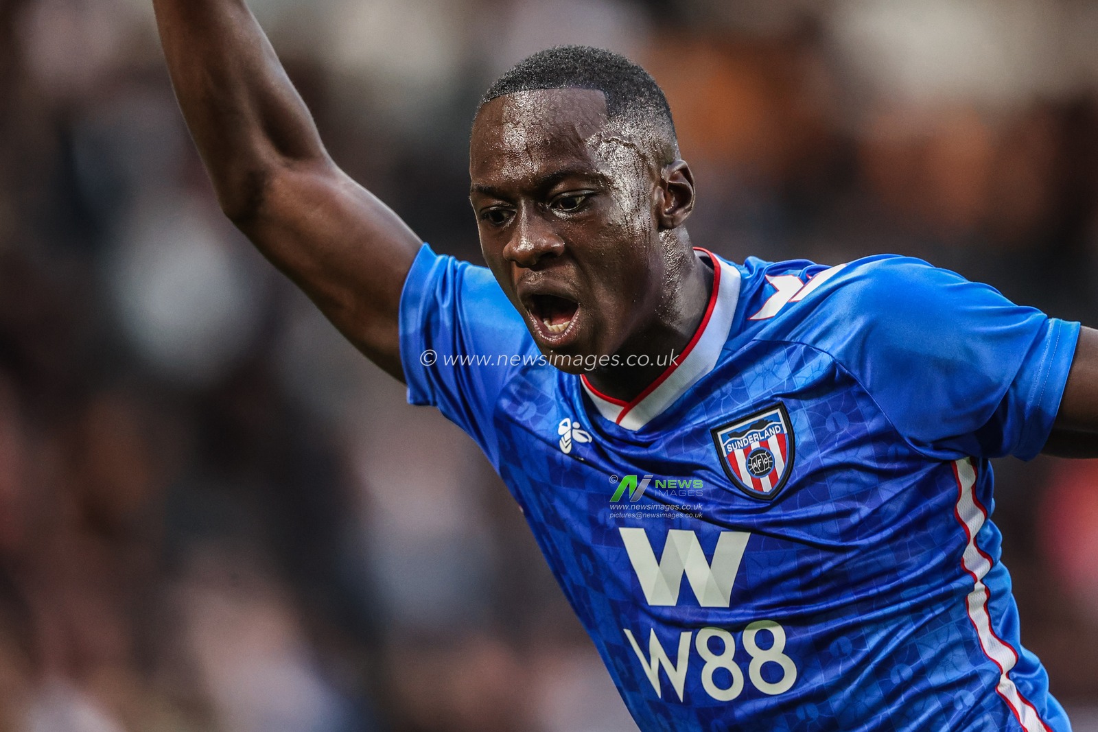 Habib Diarra of Sunderland reacts during the Pre-season friendly match Hull City vs Sunderland at MKM Stadium, Hull, United Kingdom, 29th July 2025

(Photo by Alfie Cosgrove/News Images)