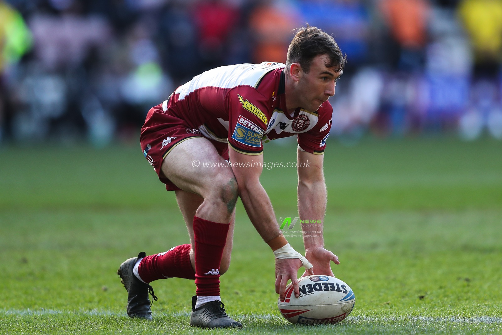 Harry Smith of Wigan Warriors in action during the Betfred Super League Round 6 match Wigan Warriors vs Salford Red Devils at The Brick Community Stadium, Wigan, United Kingdom, 30th March 2025

(Photo by Gareth Evans/News Images)