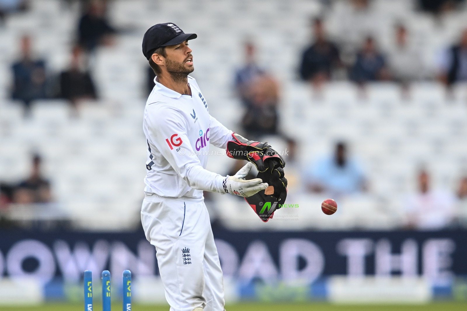Ben Foakes of England in action during the game