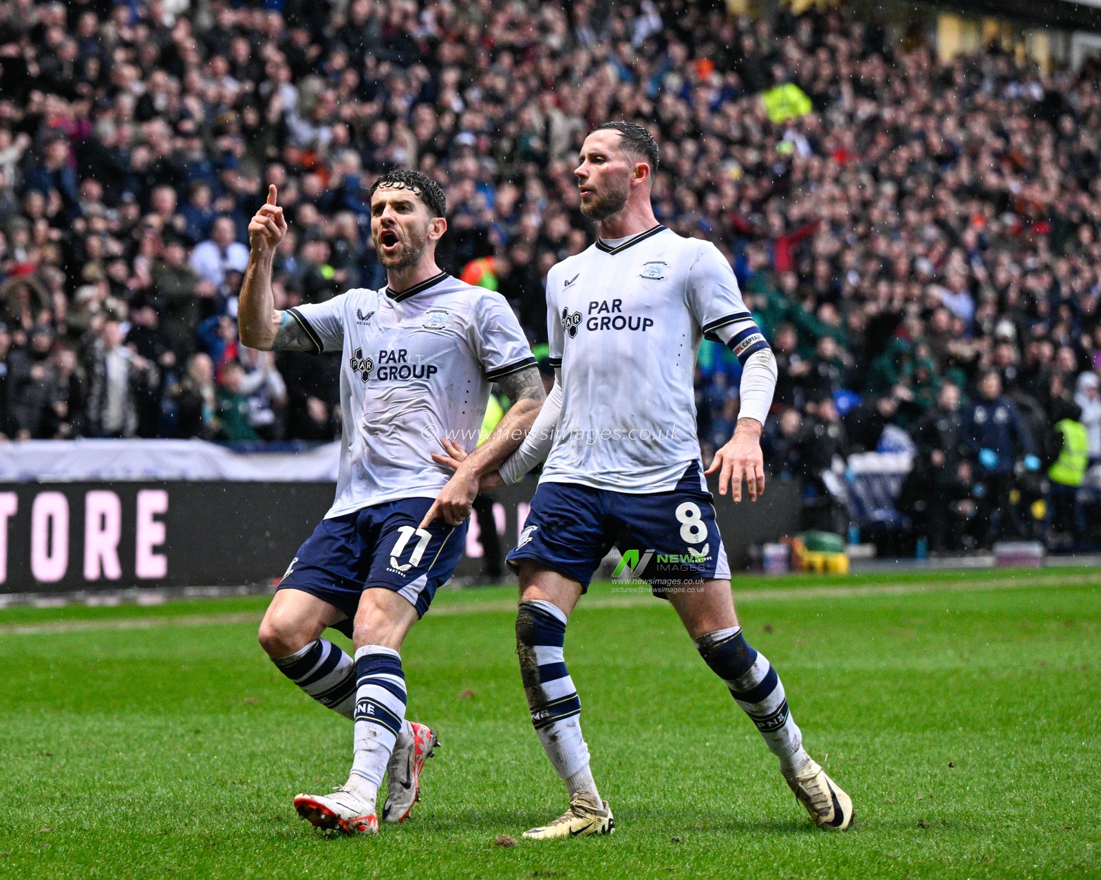 Robbie Brady of Preston North End celebrates his goal to make it 1-2, during the Sky Bet Championship match Preston North End vs Blackburn Rovers at Deepdale, Preston, United Kingdom, 17th February 2024

(Photo by Cody Froggatt/News Images)
