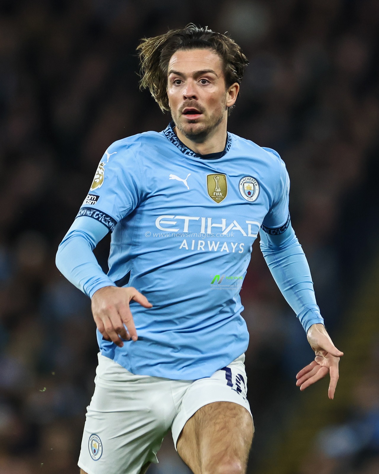 Jack Grealish of Manchester City during the Premier League match Manchester City vs Manchester United at Etihad Stadium, Manchester, United Kingdom, 15th December 2024

(Photo by Mark Cosgrove/News Images)