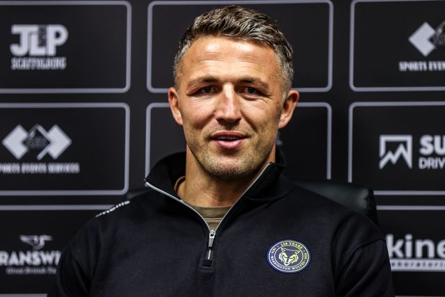 Sam Burgess manager of Warrington Wolves speaks in the post match press conference during the Betfred Super League round 25 match Hull FC vs Warrington Wolves at MKM Stadium, Hull, United Kingdom on 29 August 2026

(Photo by Alfie Cosgrove/News Images)