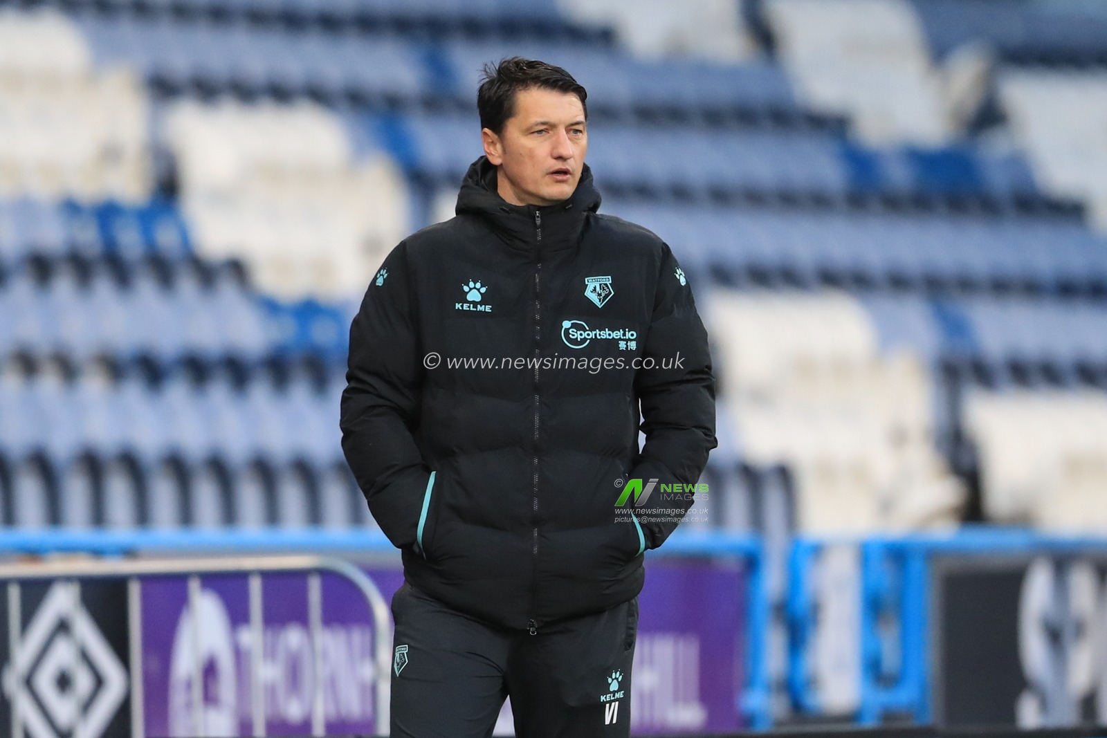 Vladimir IviÄ‡ manager of Watford during the game