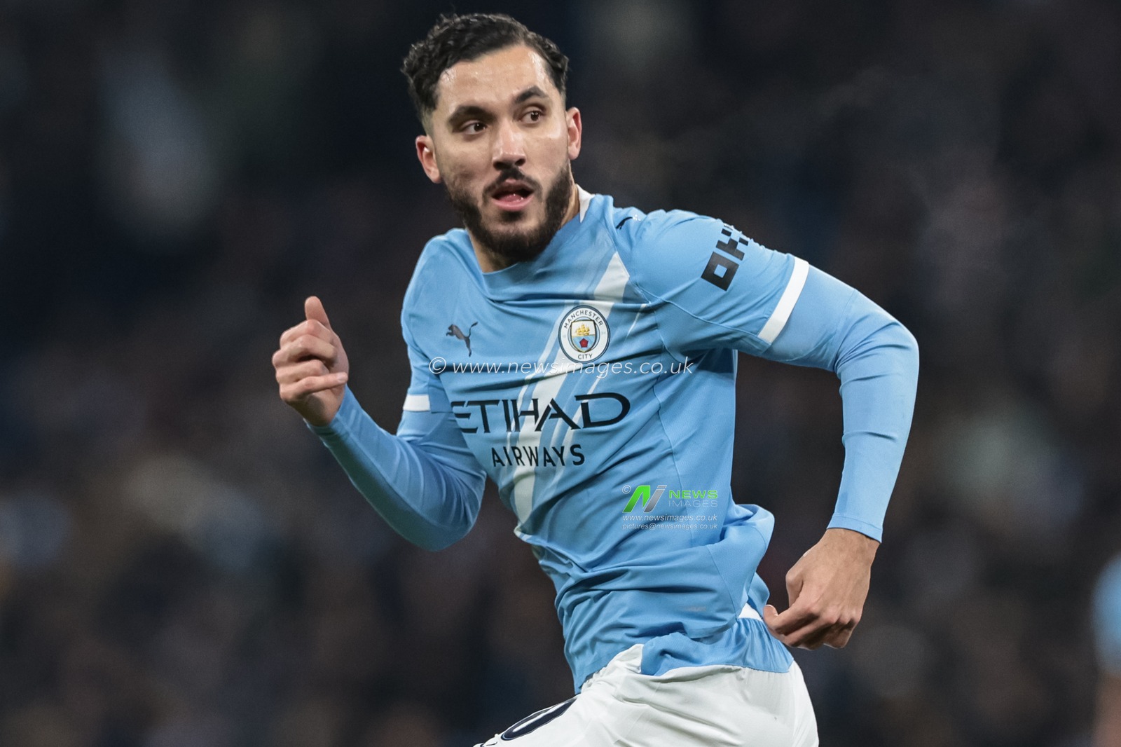 Rayan Cherki of Manchester City during the UEFA Champions League Matchday 5 of 8 Manchester City v Bayer 04 Leverkusen at City of Manchester Stadium, Manchester, United Kingdom, 25th November 2025

(Photo by Mark Cosgrove/News Images)

*** GER AUT SUI OUT ***