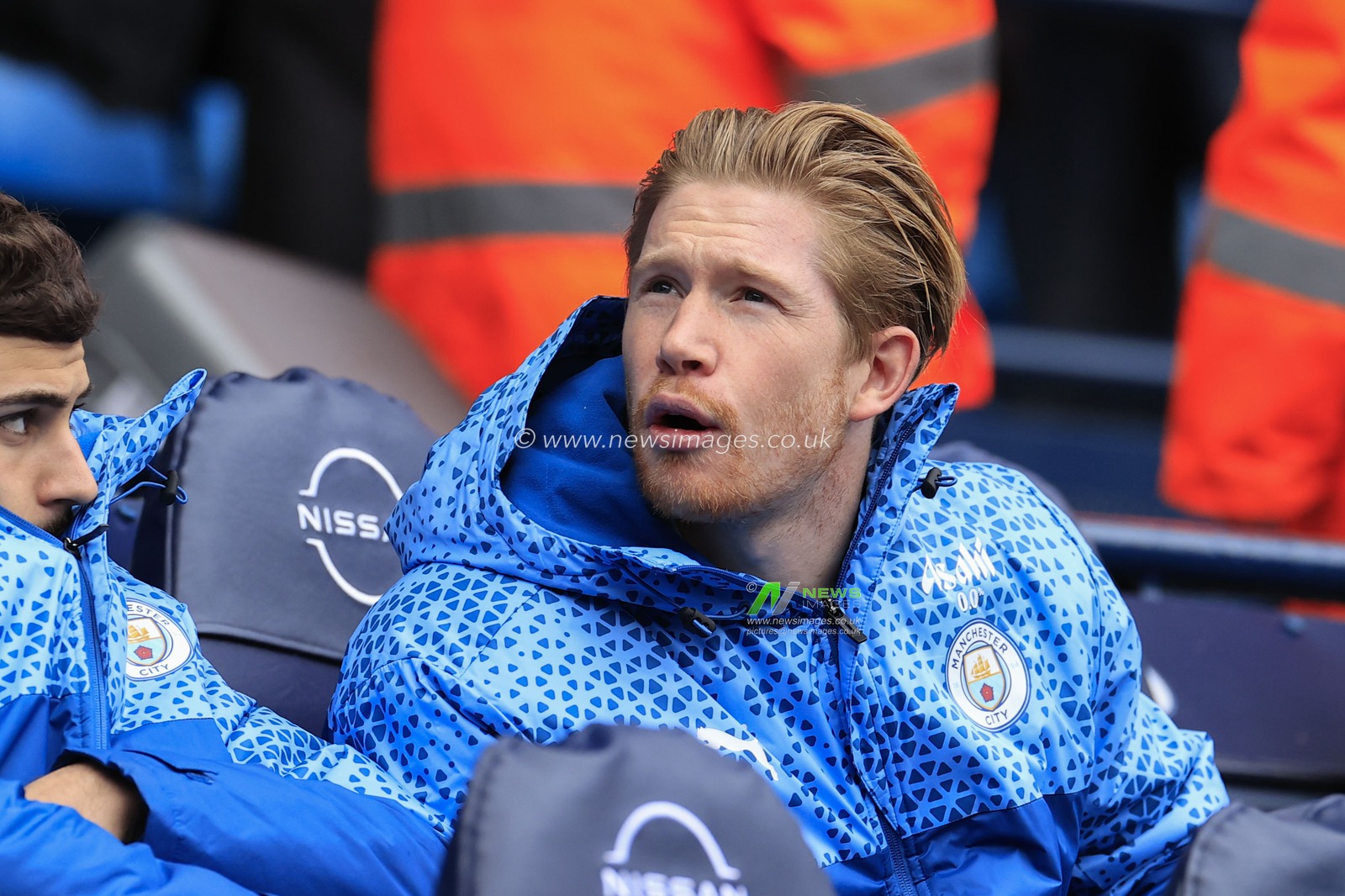 Kevin De Bruyne of Manchester City on the substitutes bench ahead of  the Premier League match Manchester City vs Everton at Etihad Stadium, Manchester, United Kingdom, 10th February 2024

(Photo by Conor Molloy/News Images)