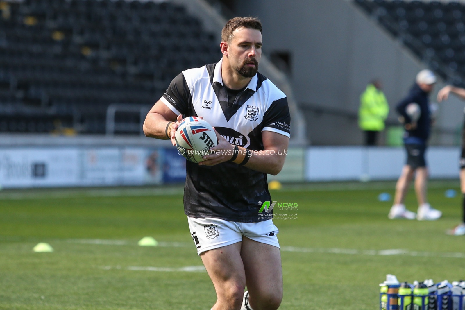 Josh Bowden (22) of Hull FC during pre-game warm up