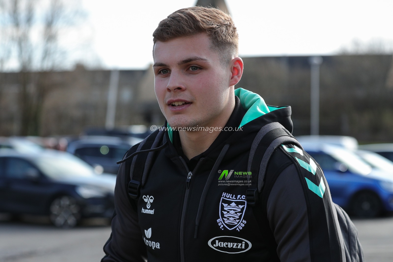 Cameron Scott #17 of Hull FC arrives at The MKM Stadium ahead of the Betfred Super League Round 1 match Hull FC vs Castleford Tigers at MKM Stadium, Hull, United Kingdom, 19th February 2023

(Photo by James Heaton/News Images)