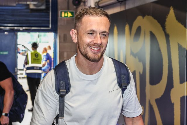 Ben Currie of Warrington Wolves arrives during the Betfred Super League Round 22 match Warrington Wolves vs Catalans Dragons at Halliwell Jones Stadium, Warrington, United Kingdom, 14th August 2025

(Photo by Alfie Cosgrove/News Images)