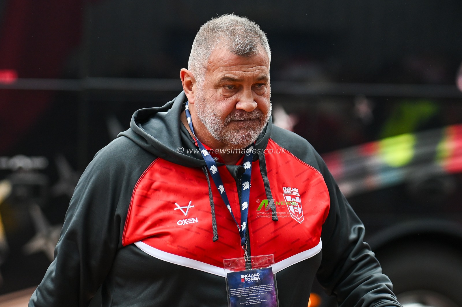 Shaun Wane Head Coach of England arrives at the stadium before the Rugby League International match England vs Tonga at John Smith's Stadium, Huddersfield, United Kingdom, 28th October 2023

(Photo by Craig Thomas/News Images)
