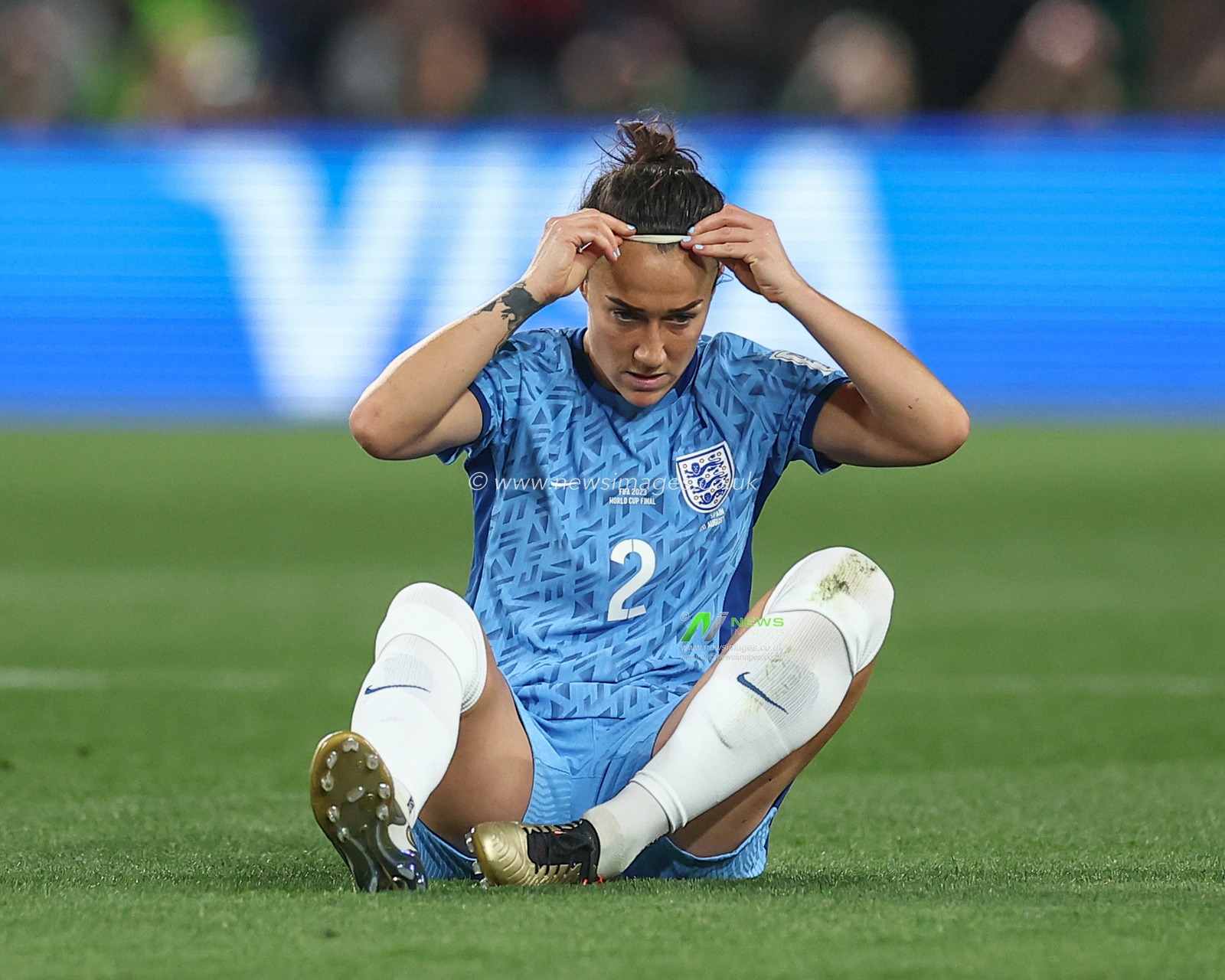 Lucy Bronze #2 of England reacts after Olga Carmona #19 of Spain scores to make it 1-0 during the FIFA Women's World Cup 2023 Final match Spain Women vs England Women at Stadium Australia, Sydney, Australia, 20th August 2023

(Photo by Patrick Hoelscher/News Images)