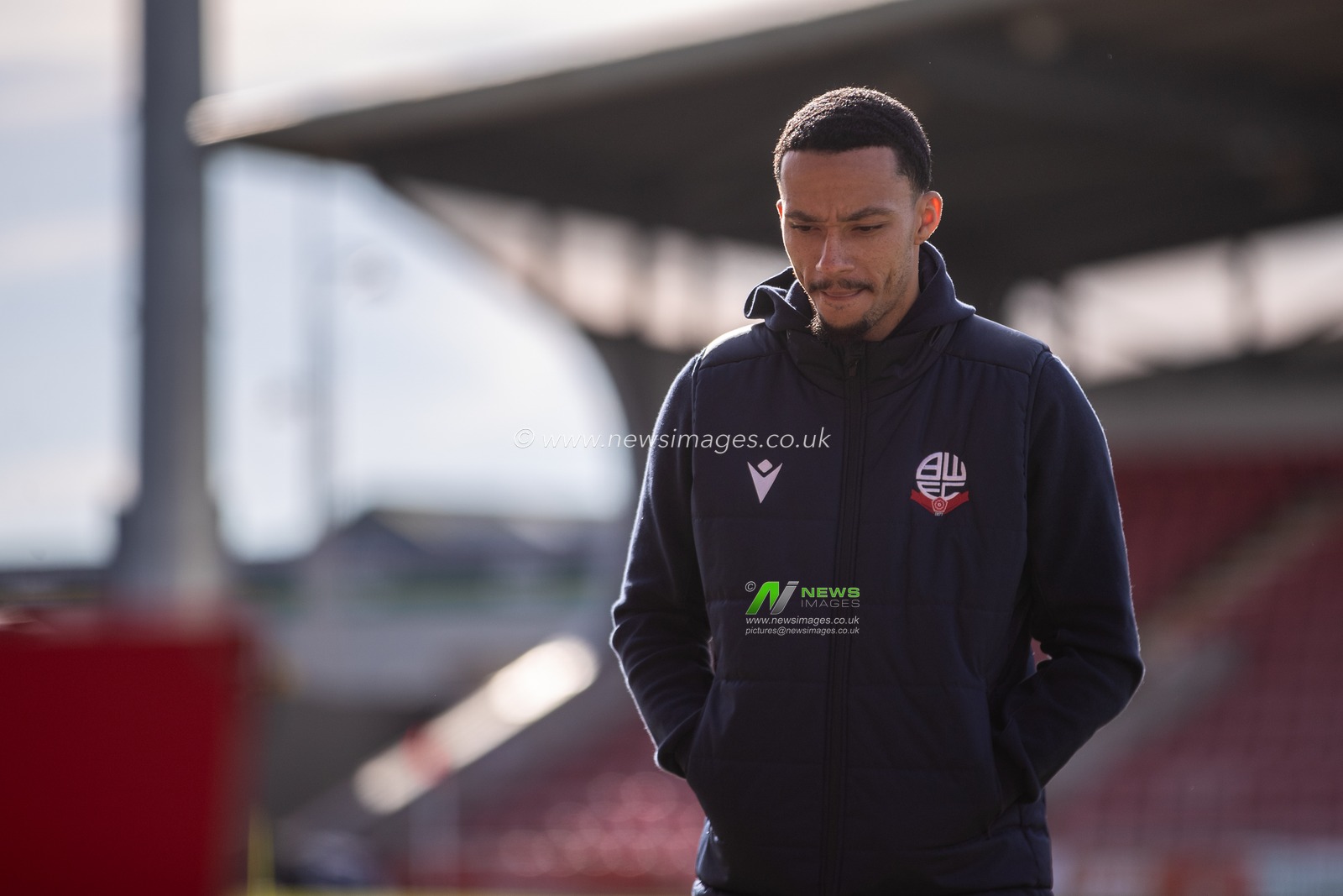 Josh Dacres-Cogley of Bolton Wanderers during the Sky Bet League 1 match Wrexham vs Bolton Wanderers at SToK Cae Ras, Wrexham, United Kingdom, 1st March 2025

(Photo by Nik Mesney/News Images)