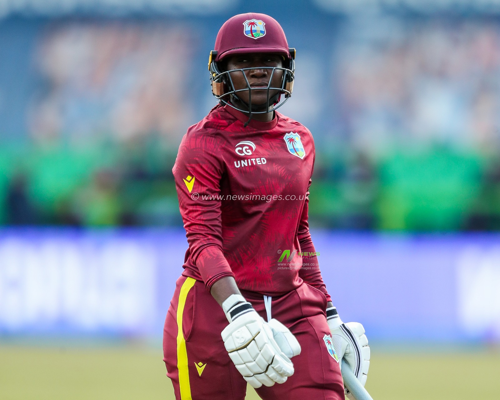 Stafanie Taylor of West Indies Women looks dejected following her dismissal during the 2nd Metro Bank ODI Day International England Women v West Indies Women at Uptonsteel County Ground, Leicester, United Kingdom, 4th June 2025

(Photo by Izzy Poles/News Images)