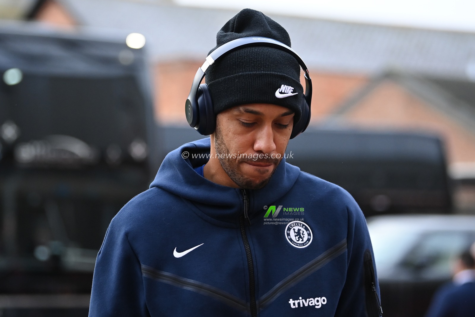 Pierre-Emerick Aubameyang #9 of Chelsea arrives before the Premier League match Nottingham Forest vs Chelsea at City Ground, Nottingham, United Kingdom, 1st January 2023

(Photo by Craig Thomas/News Images)