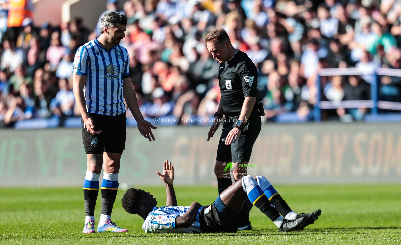referee Oliver Langford during the Sky Bet Championship match Sheffield Wednesday vs Hull City at Hillsborough, Sheffield, United Kingdom, 5th April 2025

(Photo by Richard Bierton/News Images)