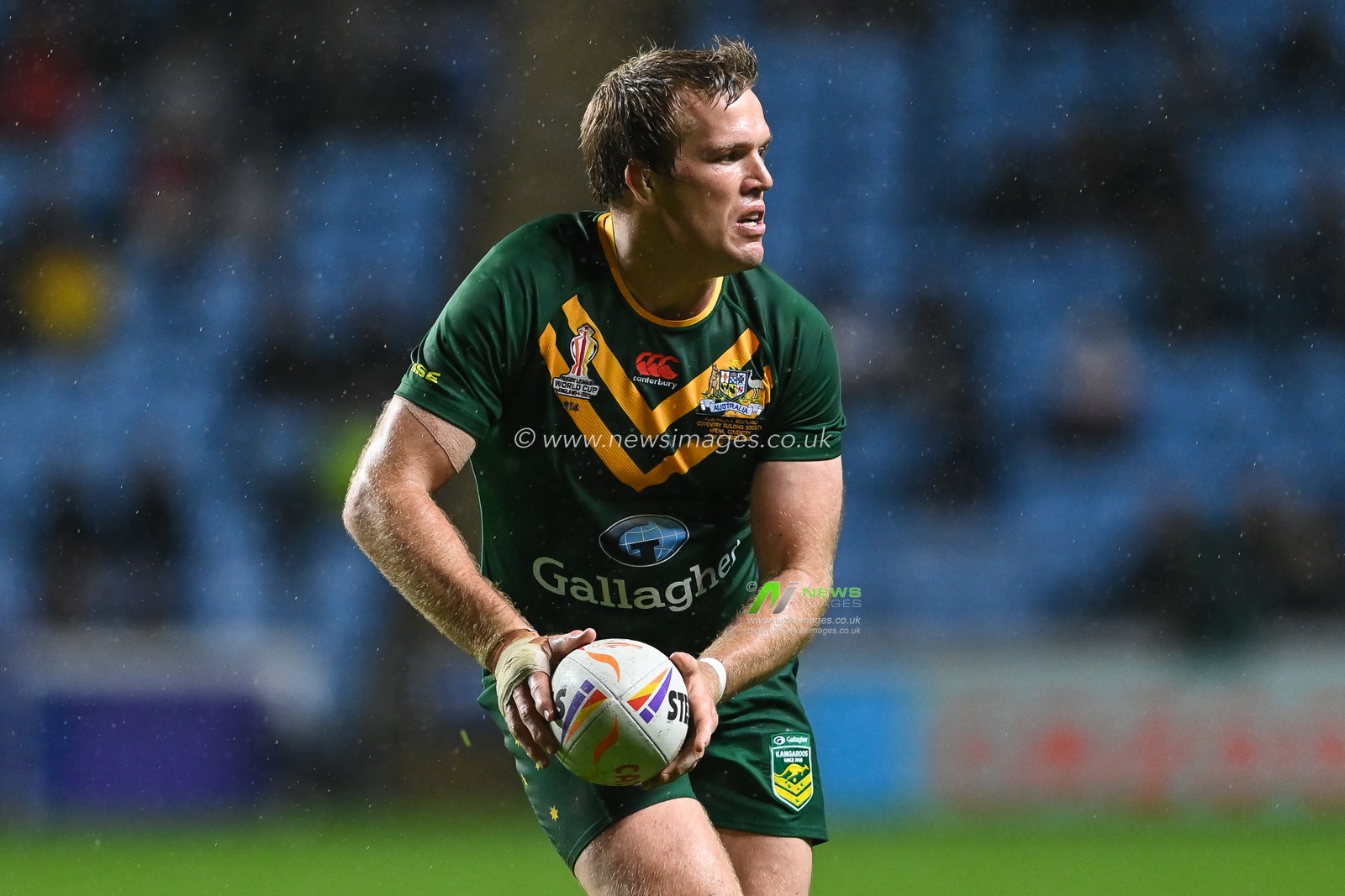 Jake Trbojevic of Australia in action during the Rugby League World Cup 2021 match Australia vs Scotland at Coventry Building Society Arena, Coventry, United Kingdom, 21st October 2022

(Photo by Craig Thomas/News Images)