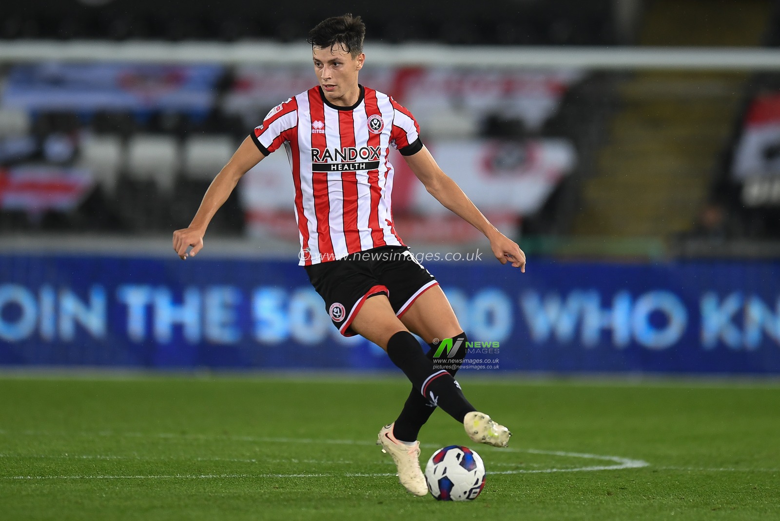 Anel AhmedhodÅ¾i? #15 of Sheffield United during the Sky Bet Championship match Swansea City vs Sheffield United at Swansea.com Stadium, Swansea, United Kingdom, 13th September 2022

(Photo by Mike Jones/News Images)