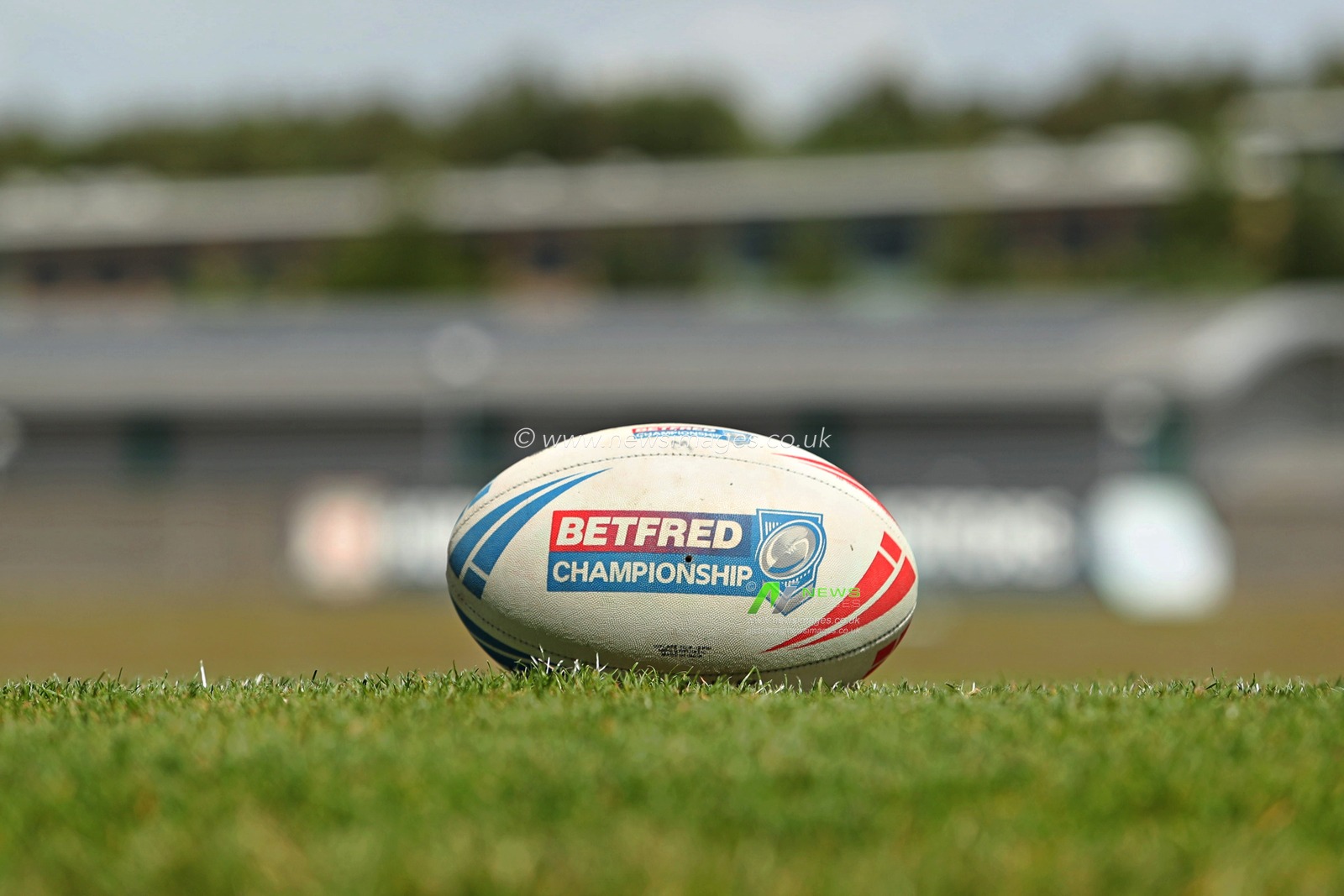 The Betfred Championship match ball before the Betfred Championship match Hunslet RLFC vs Barrow Raiders at South Leeds Stadium, Leeds, United Kingdom, 22nd June 2025(Photo by Sam Eaden/News Images)