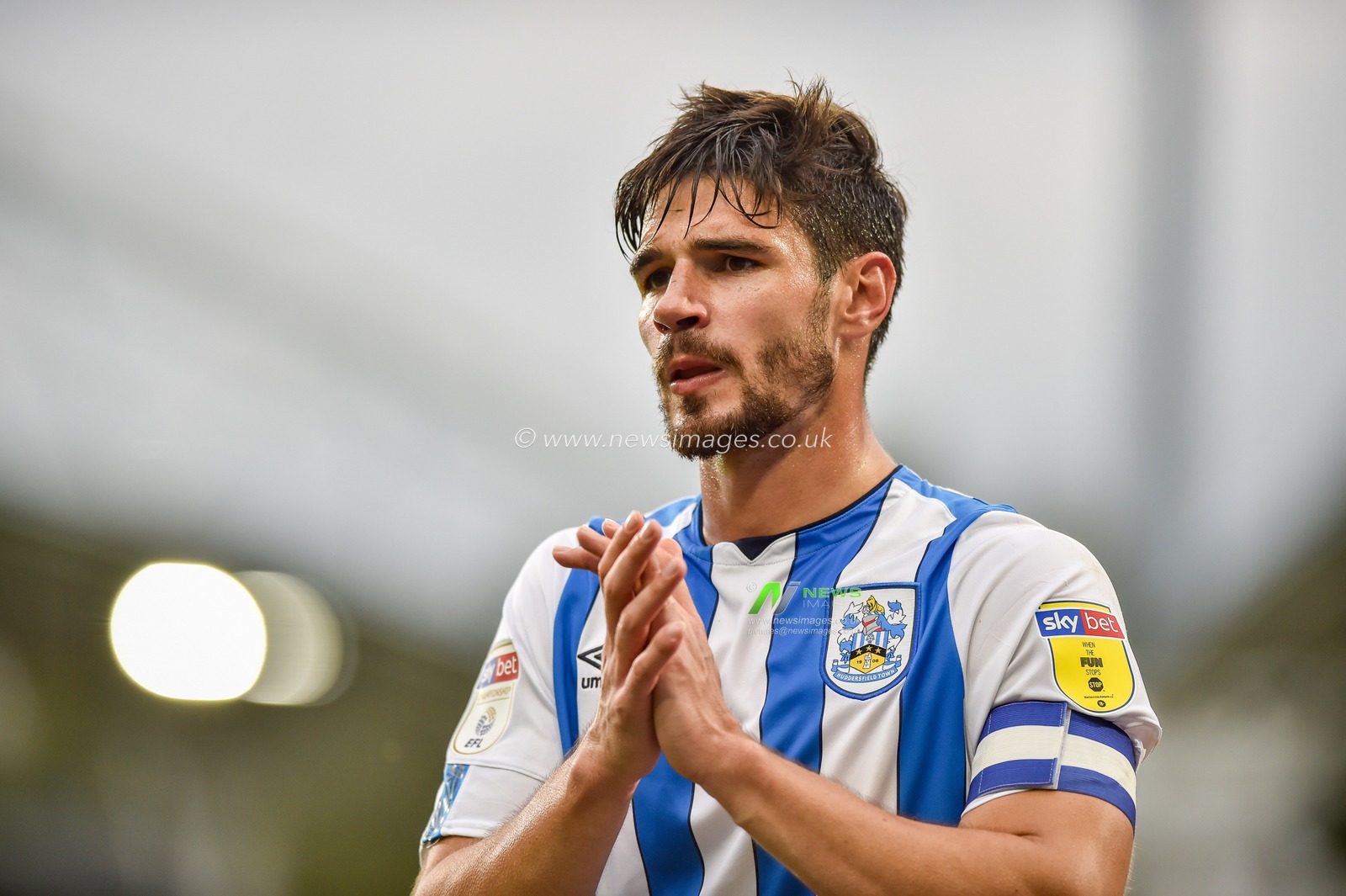 5th October 2019, John Smith's Stadium, Huddersfield, England; Sky Bet Championship, Huddersfield Town v Hull City :Christopher Schindler (26) of Huddersfield Town 
Credit: Dean Williams/News Images
