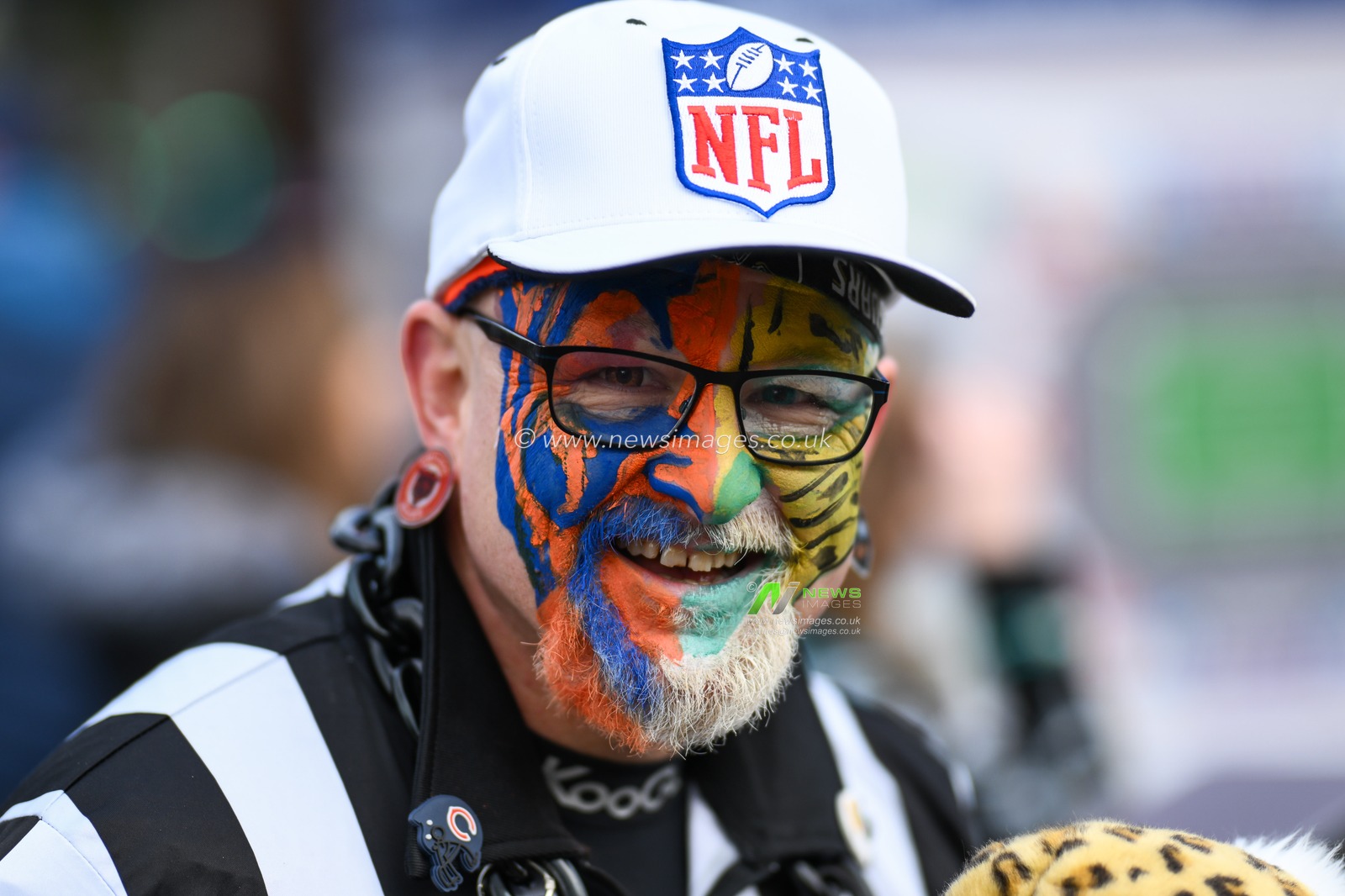 fans arrive ahead of  the Week 6 match Chicago Bears vs Jacksonville Jaguars at Tottenham Hotspur Stadium, London, United Kingdom, 13th October 2024

(Photo by Craig Thomas/News Images)