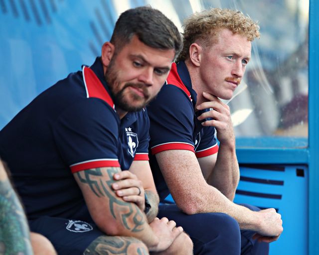 Lachlan Walmsley of Wakefield Trinity before the Betfred Super League round 19 match Huddersfield Giants vs Wakefield Trinity at the Accu Stadium, Huddersfield, United Kingdom, 18th July 2025

(Photo by Sam Eaden/News Images)