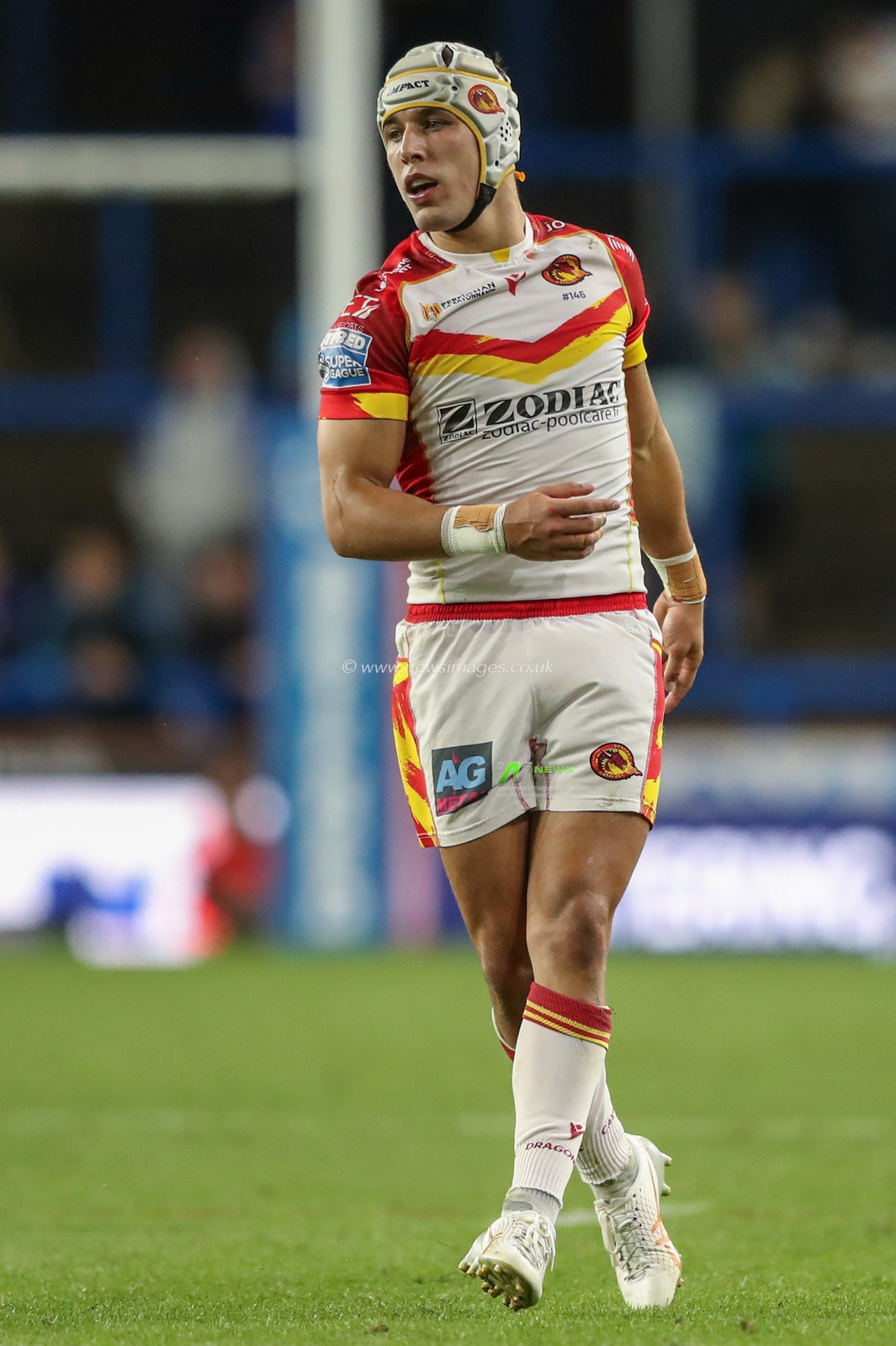 Cesar Rouge of Catalan Dragons during the Betfred Super League Round 23 match Leeds Rhinos vs Catalans Dragons at Headingley Stadium, Leeds, United Kingdom, 23rd August 2024

(Photo by Alfie Cosgrove/News Images)