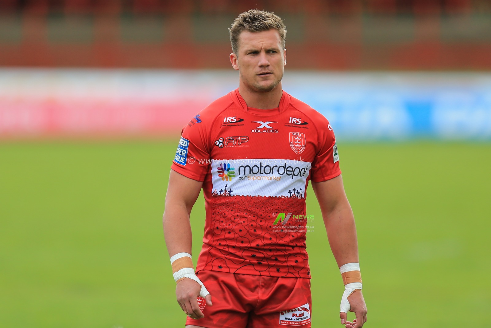 18th August 2019, KCOM Craven Park, Hull, England; Betfred Super League, Round 26, Hull KR vs Wakefield Trinity ; Josh Drinkwater (24) of Hull KR warming up


Credit: David Greaves/News Images