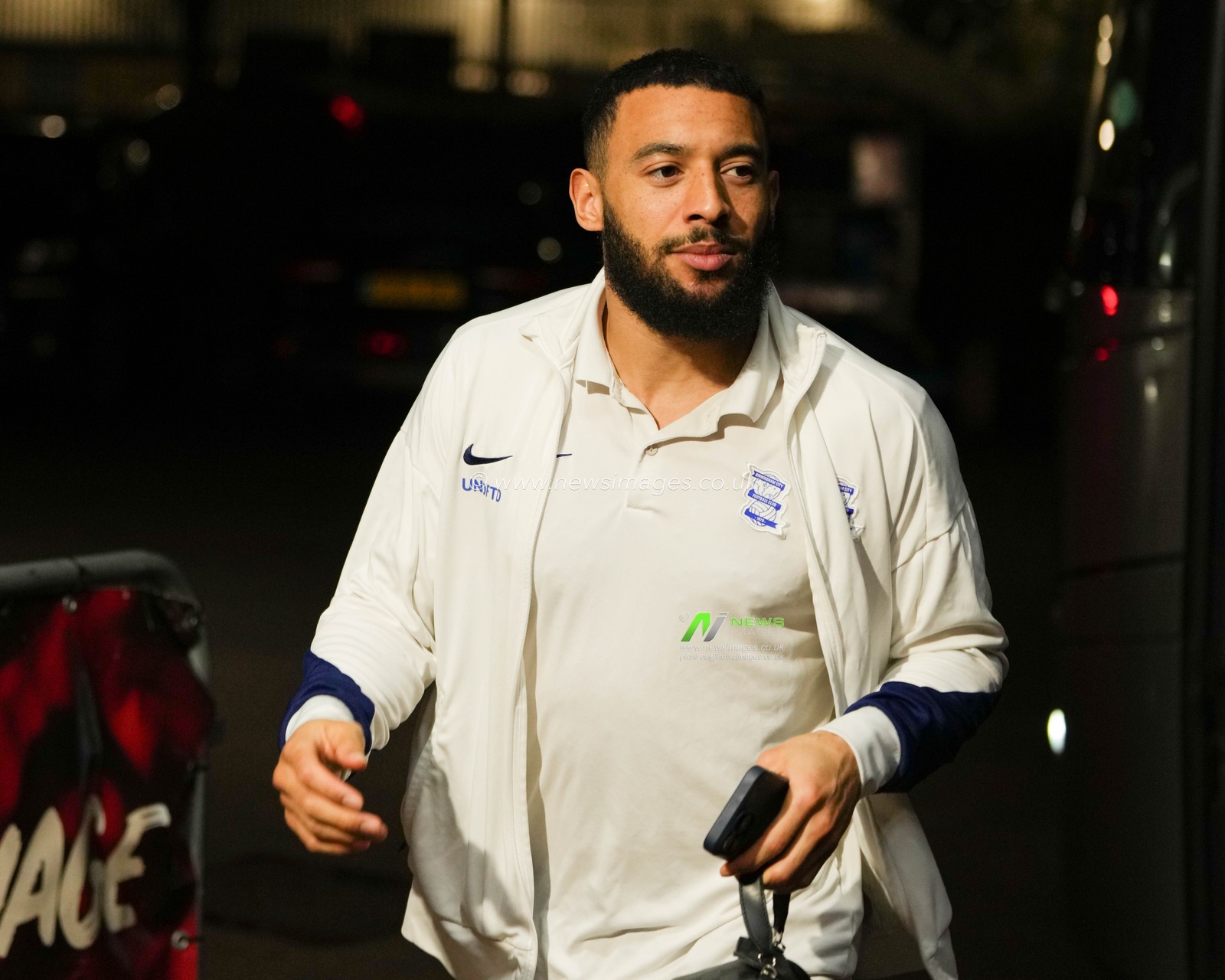 Keshi Anderson of Birmingham City arriving ahead of the Vertu Trophy Quarter Final match Stevenage vs Birmingham City at Lamex Stadium, Stevenage, United Kingdom, 4th February 2025

(Photo by Harvey Murphy/News Images)