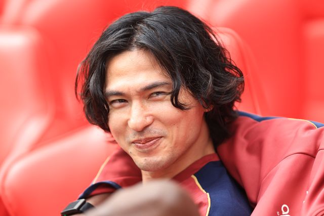 Takumi Minamino of Monaco during the pre-season friendly match Liverpool vs Monaco at Anfield, Liverpool, United Kingdom on 09 August 2026

(Photo by Jorge Horsted/News Images)