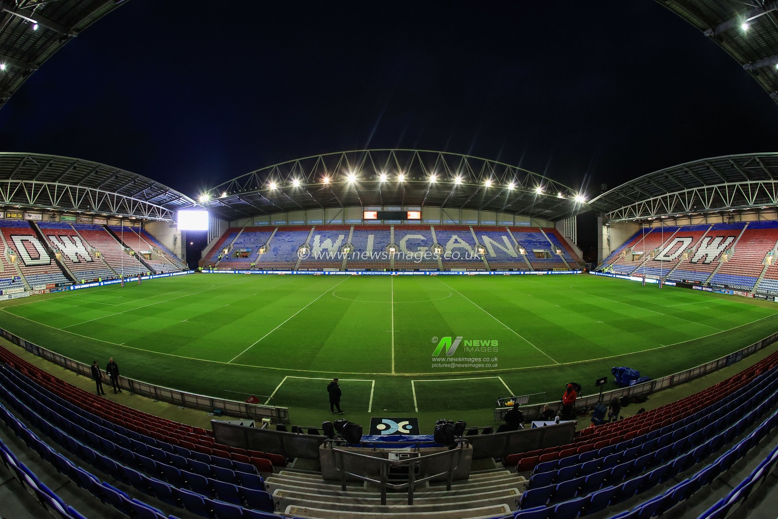 General view of The DW Stadium, Home of Wigan Warriors
