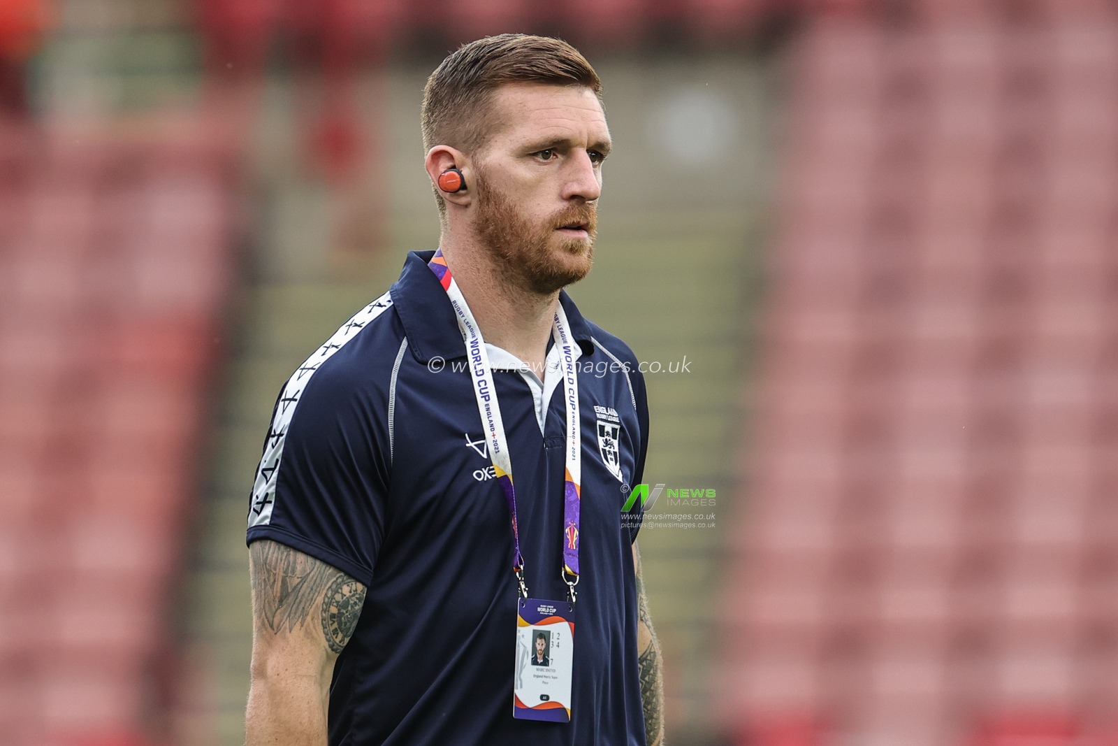 Marc Sneyd of England arrives at Bramall Lane ahead of the Rugby League World Cup 2021 match England vs Greece at Bramall Lane, Sheffield, United Kingdom, 29th October 2022

(Photo by Mark Cosgrove/News Images)