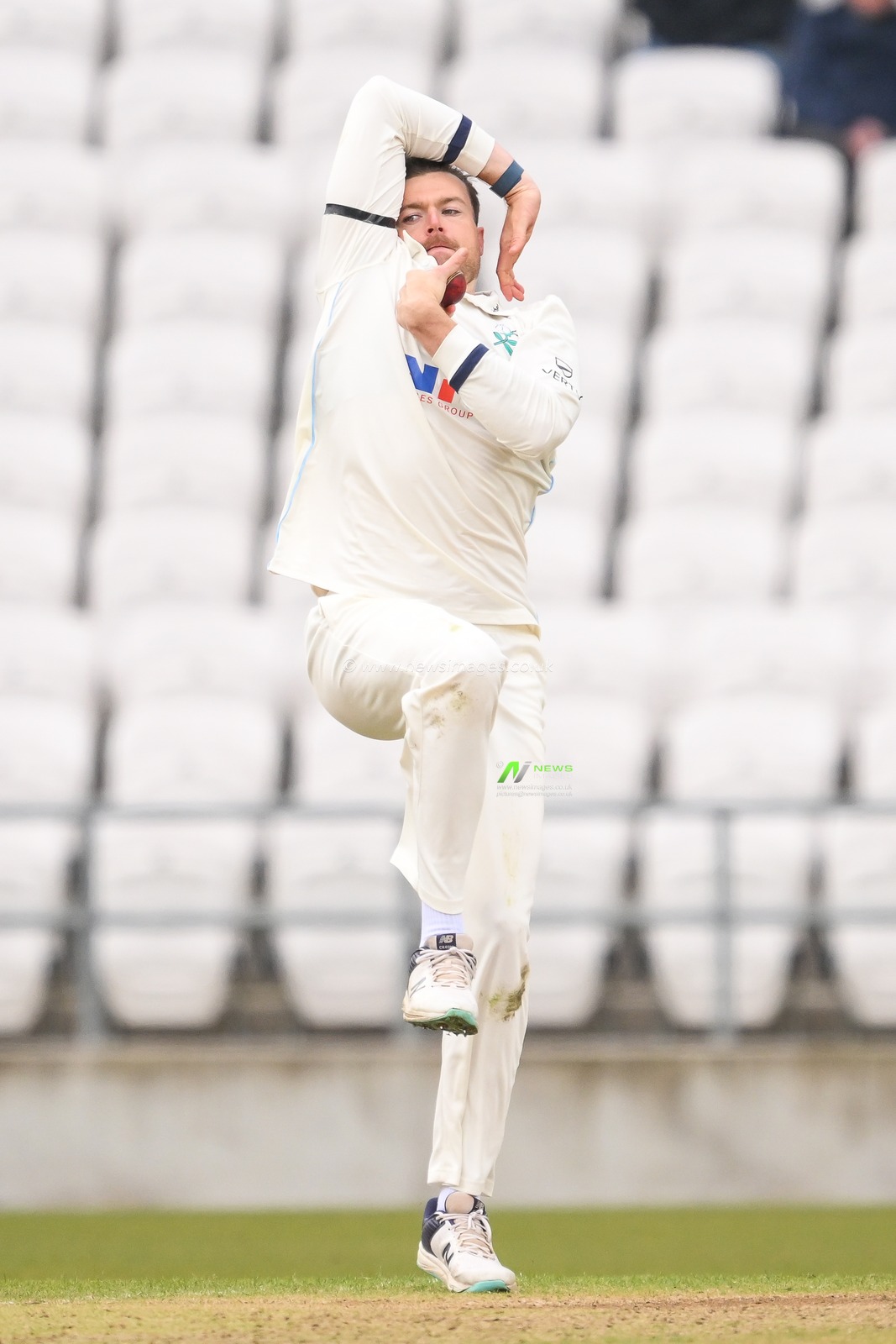Dan Moriarty of Yorkshire delivers the ball during the Vitality County Championship Division 2 match Yorkshire vs Glamorgan at Headingley Cricket Ground, Leeds, United Kingdom, 3rd May 2024

(Photo by Craig Thomas/News Images)