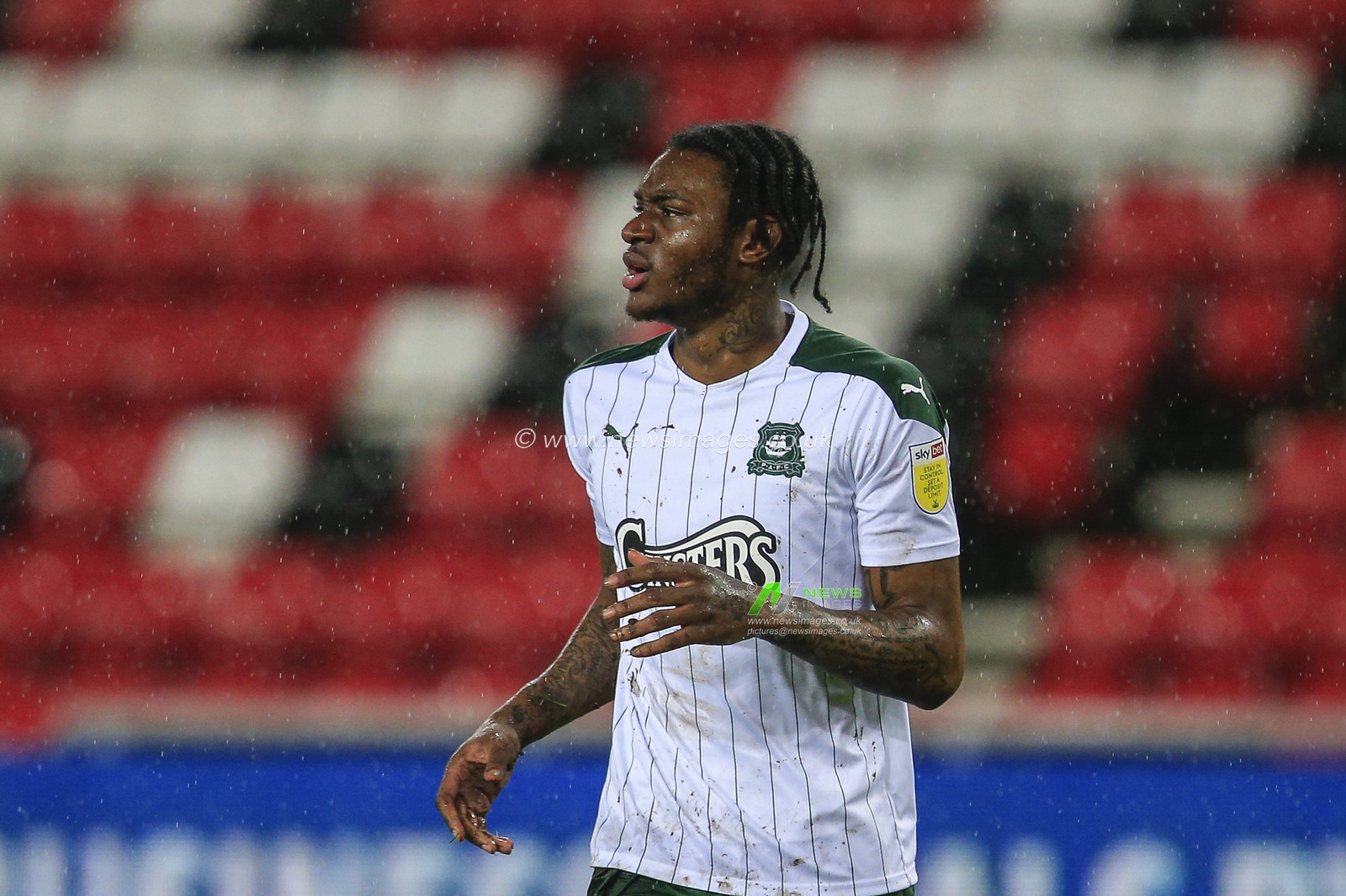 Jerome Opoku #24 of Plymouth Argyle during the game