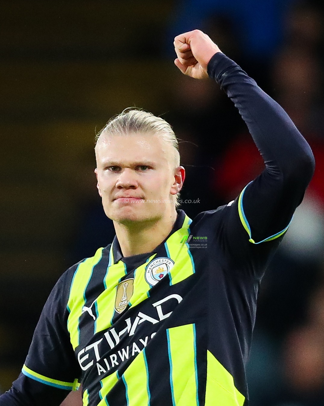 Erling Haaland of Manchester City celebrates his goal to make it 1-1 during the Premier League match Crystal Palace vs Manchester City at Selhurst Park, London, United Kingdom, 7th December 2024

(Photo by Izzy Poles/News Images)