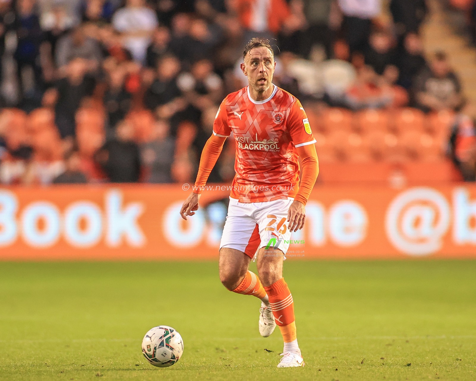 Richard Keogh #26 of Blackpool during the game
