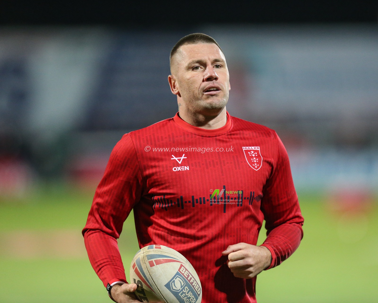 Shaun Kenny-Dowall #4 of Hull KR during pre-game warm up